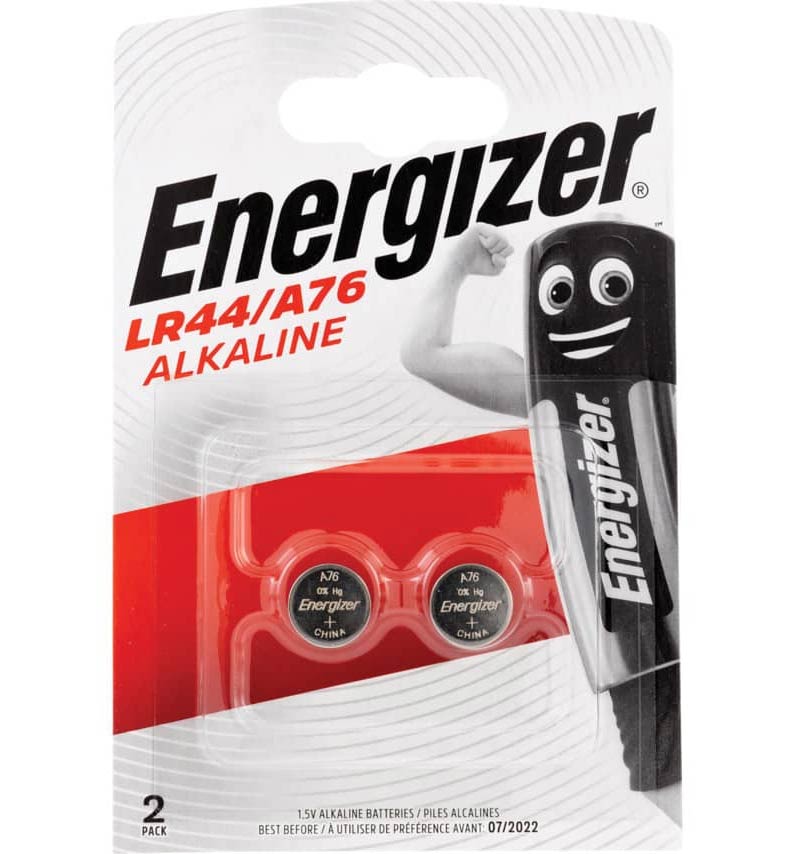 Energizer LR44 Button Battery - 1.5v (Pack of 2)