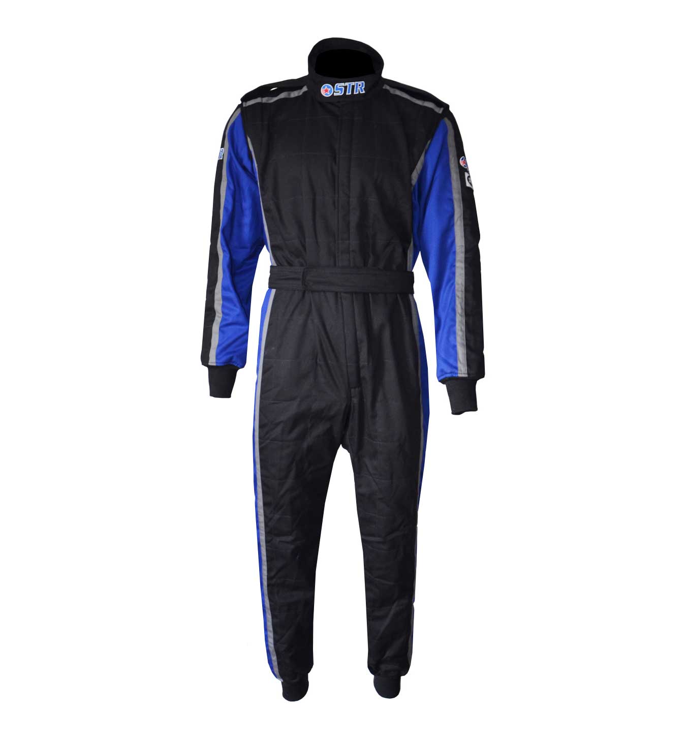 STR Youth 'Evo Pro' Race Suit - Black/Grey/Blue