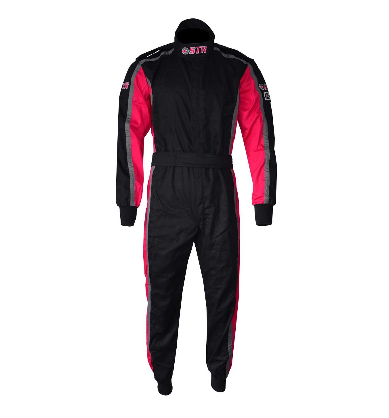 STR Youth 'Evo Start' Race Suit - Black/Pink/Grey