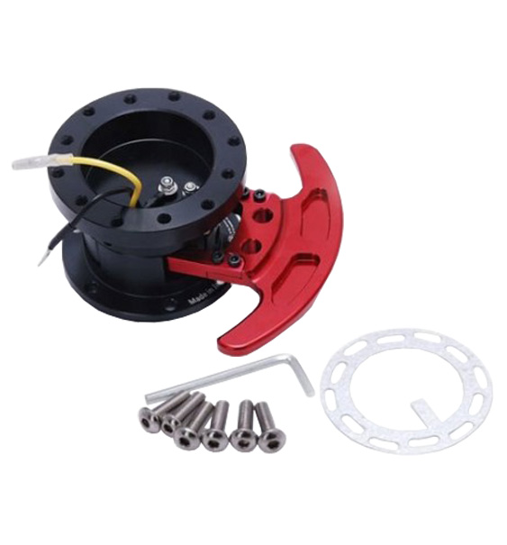 Quick Release Flip Up Steering Hub (Pull Pin Style), Black McGill Motorsport