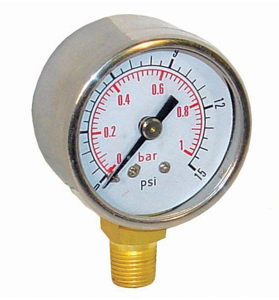 Sytec Fuel Pressure Gauge - 0-15 PSI