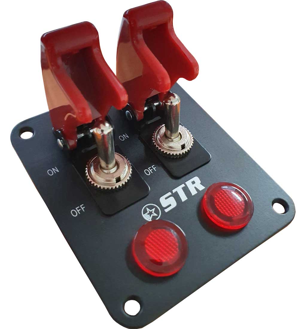 Double Flip Switch Panel with LED Indicator Light