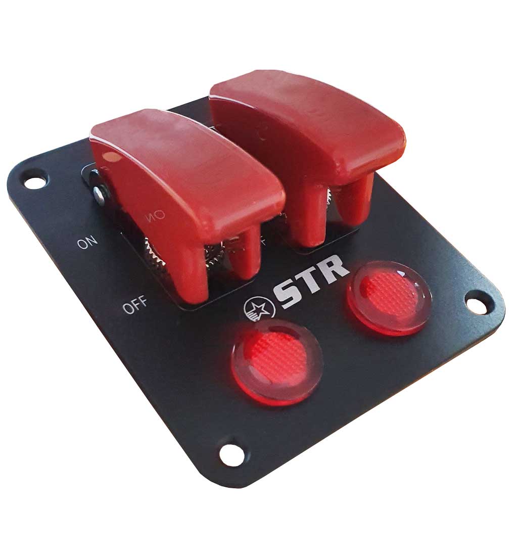 Double Flip Switch Panel with LED Indicator Light