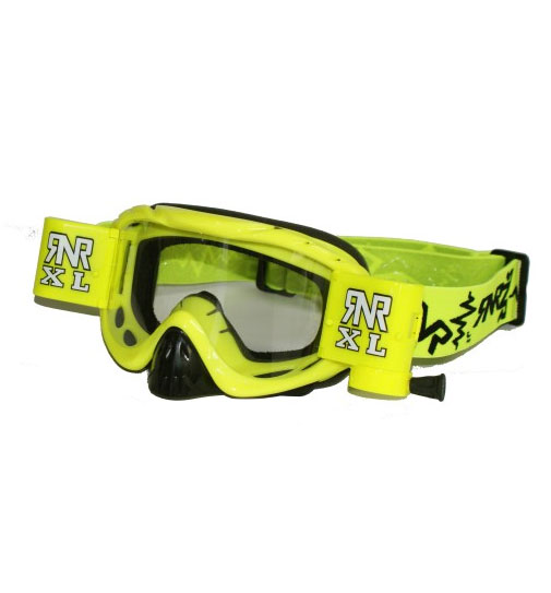 Rip N Roll RNR 'Hybrid XL' Goggles - Black/Neon Yellow - With Yellow Strap
