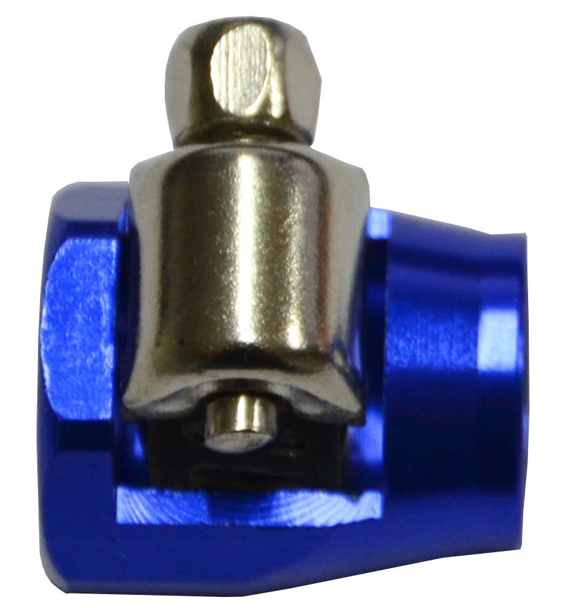 Fuel Hose End Finisher / Clamps Anodised Blue ID 10mm, 3/8" Flutra