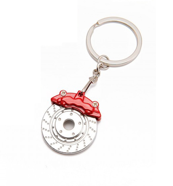 Brake Disc & Caliper Keyring - Red