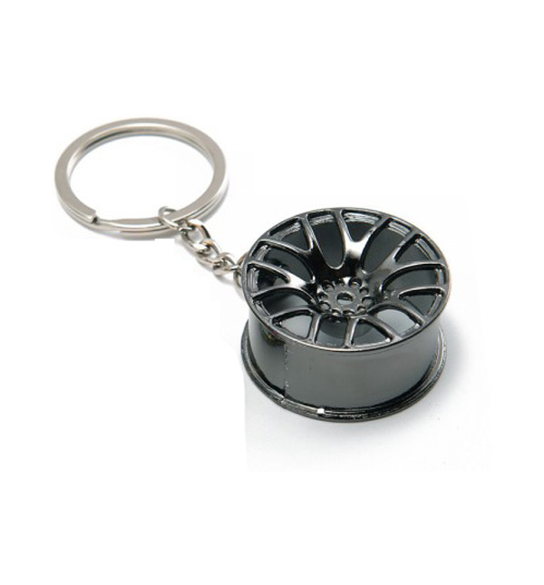 Alloy Wheel Keyring - Black