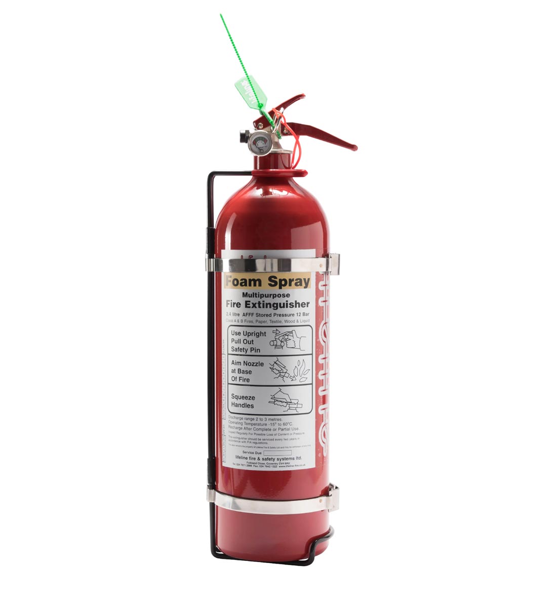 Lifeline Hand Held Fire Extinguisher 2.4 Litre - AFFF