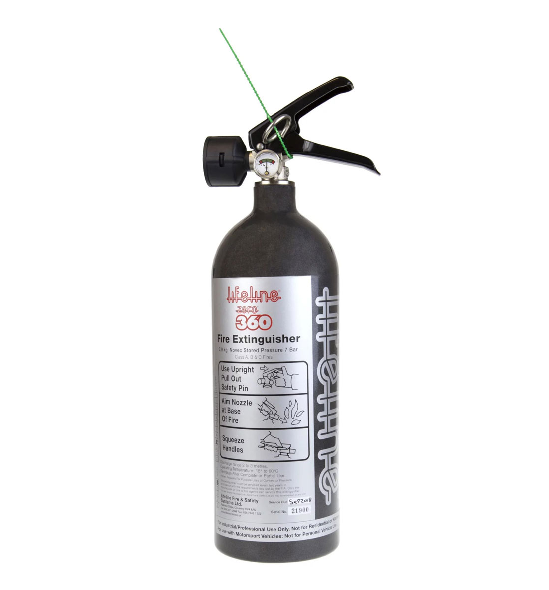 Zero 360 Novec Hand Held Fire Extinguisher 2Kg