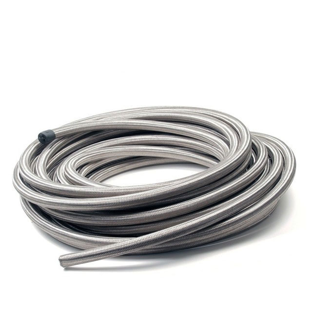 Stainless Steel Braided Fuel Hose - 10mm (3/8&quot;) ID 
