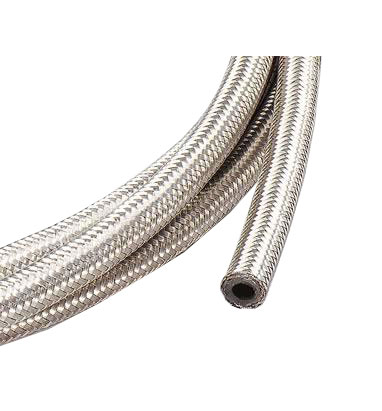 Stainless Steel Braided Fuel Hose - 6mm (1/4&quot;) ID 