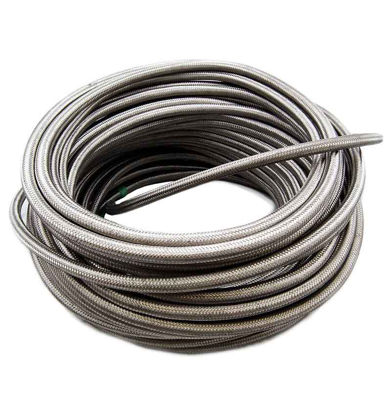 Stainless Steel Braided Fuel Hose - 8mm (5/16&quot;) ID 