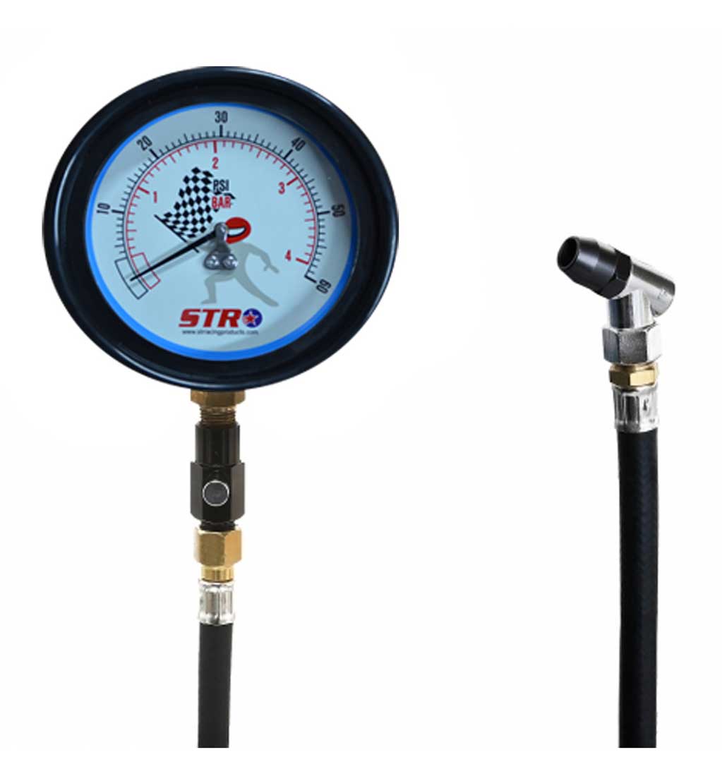 High Accuracy 0-60 PSI-Angle Chuck STR Tyre Pressure Gauge 3 