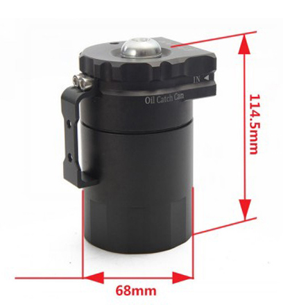 Oil Catch Tank Can Reservoir Tank + Breather - Aluminum