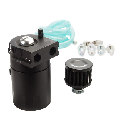 Oil Catch Tank Can Reservoir Tank + Breather - Aluminum