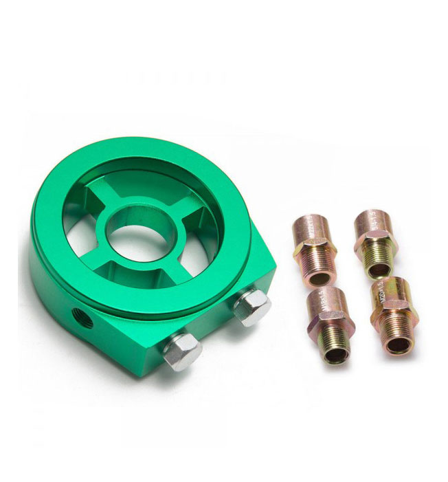 Oil Filter Cooler Sandwich Block Plate Adaptor | Green