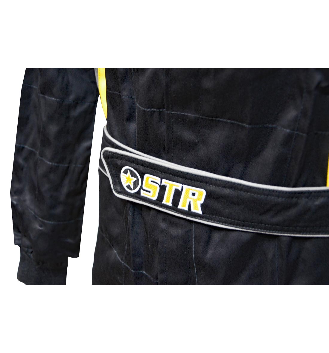 STR 'Podium' Race Suit - Black/Yellow/Grey