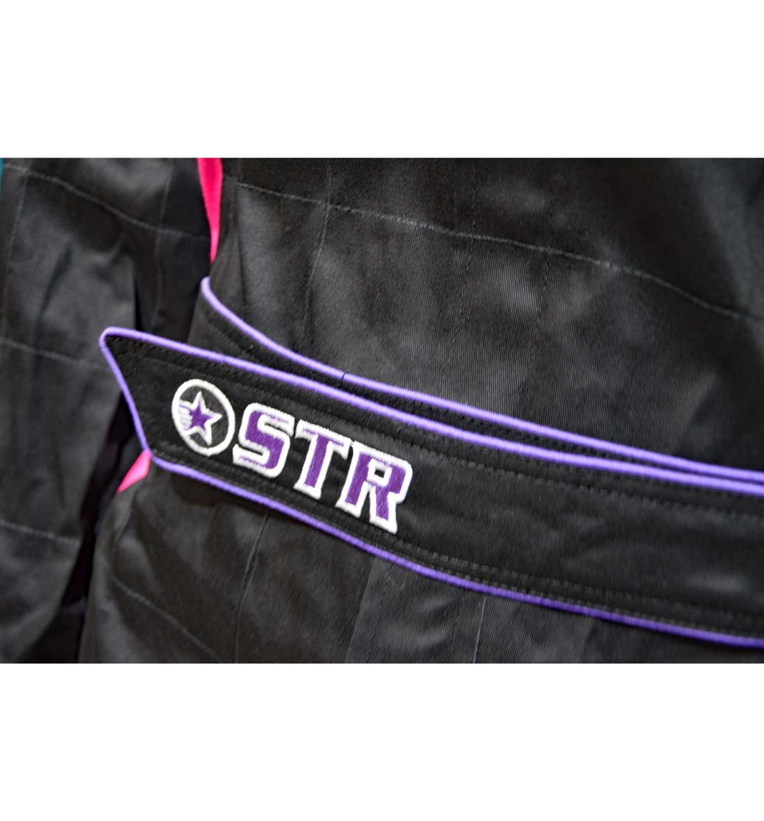 STR 'Podium' Race Suit - Black/Pink/Purple