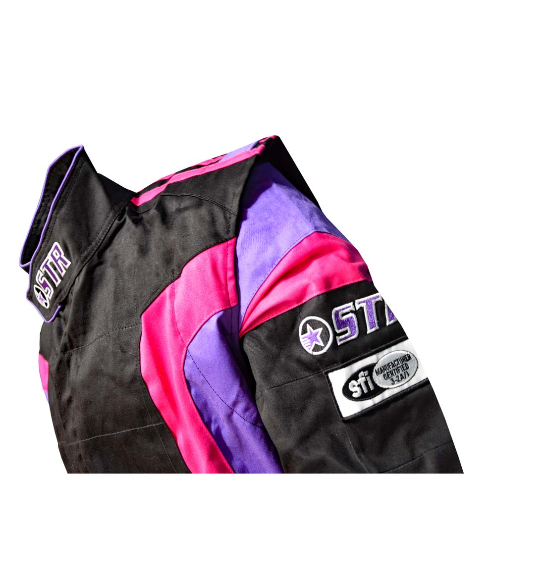 STR 'Podium' Race Suit - Black/Pink/Purple