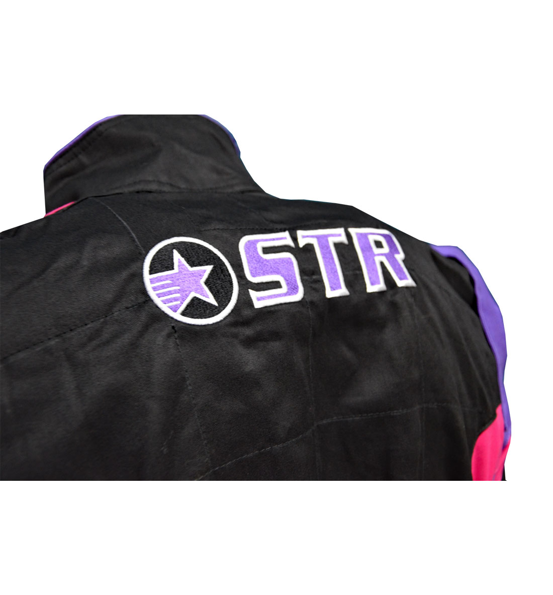 STR 'Podium' Race Suit - Black/Pink/Purple