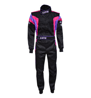 STR 'Podium' Race Suit - Black/Pink/Purple