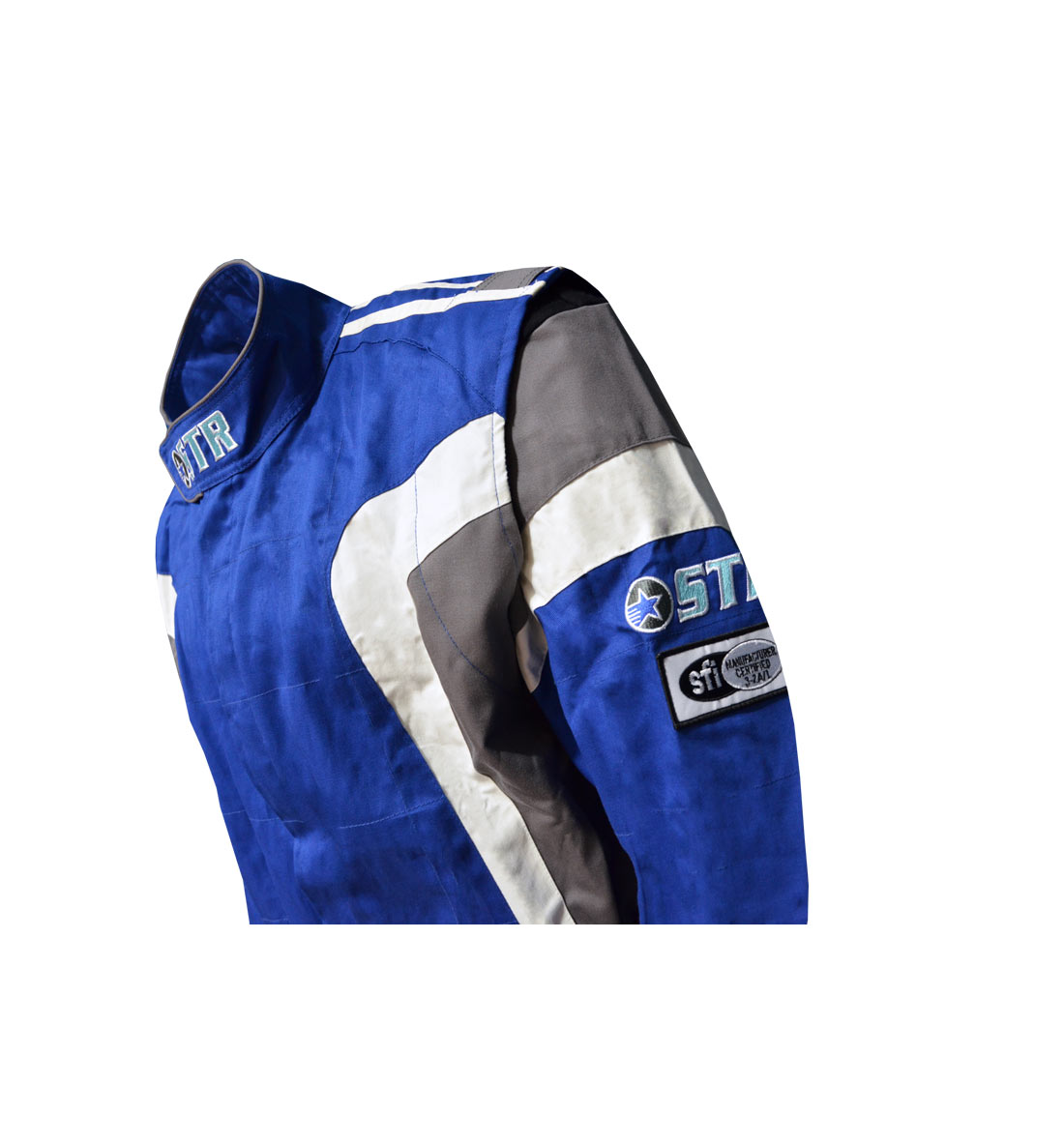 STR 'Podium' Race Suit - Blue/White/Grey