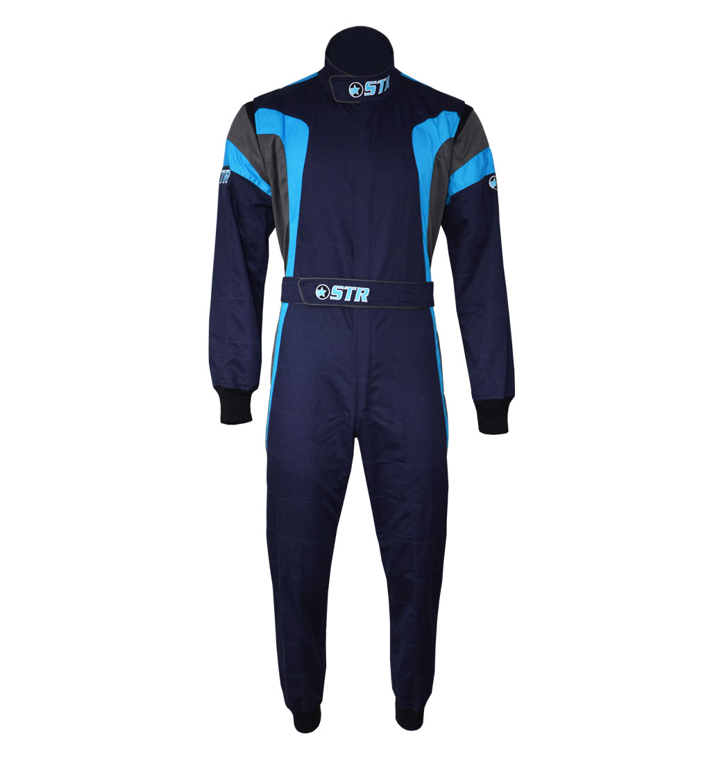 STR 'Podium' Race Suit - Navy/Blue/Grey