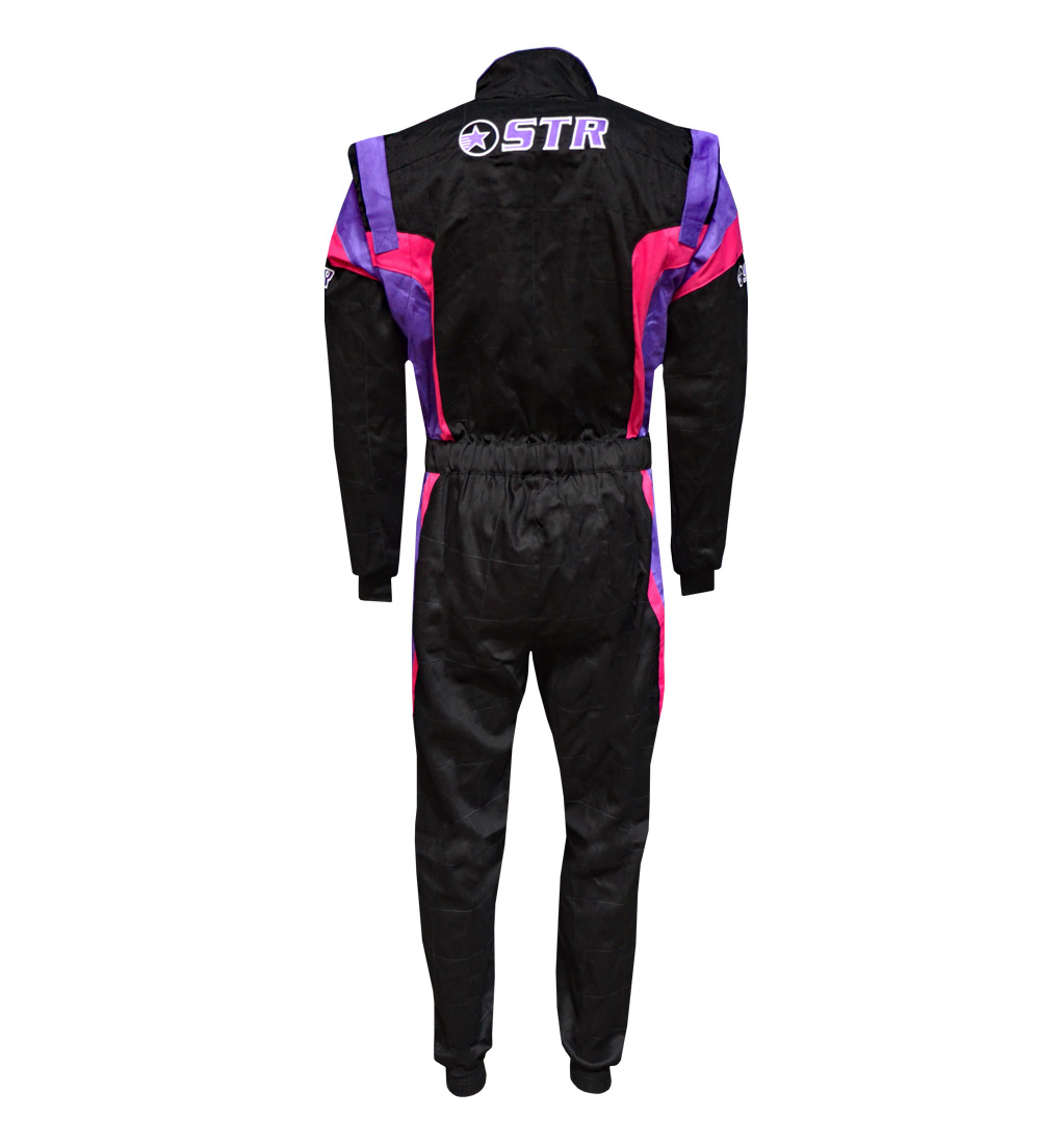 Podium Youth Kids Race Suit Black/Pink/Purple 2XS EU46
