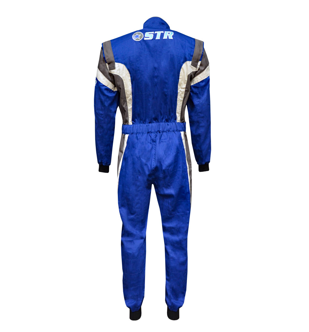 STR Youth 'Podium' Race Suit - Blue/White/Grey