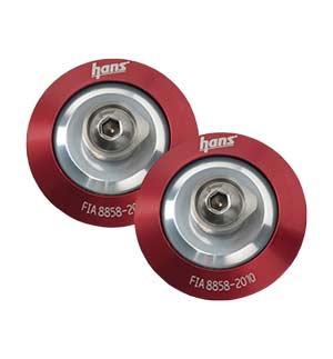 Helmet Posts for Hans/Hybrid Device, Red