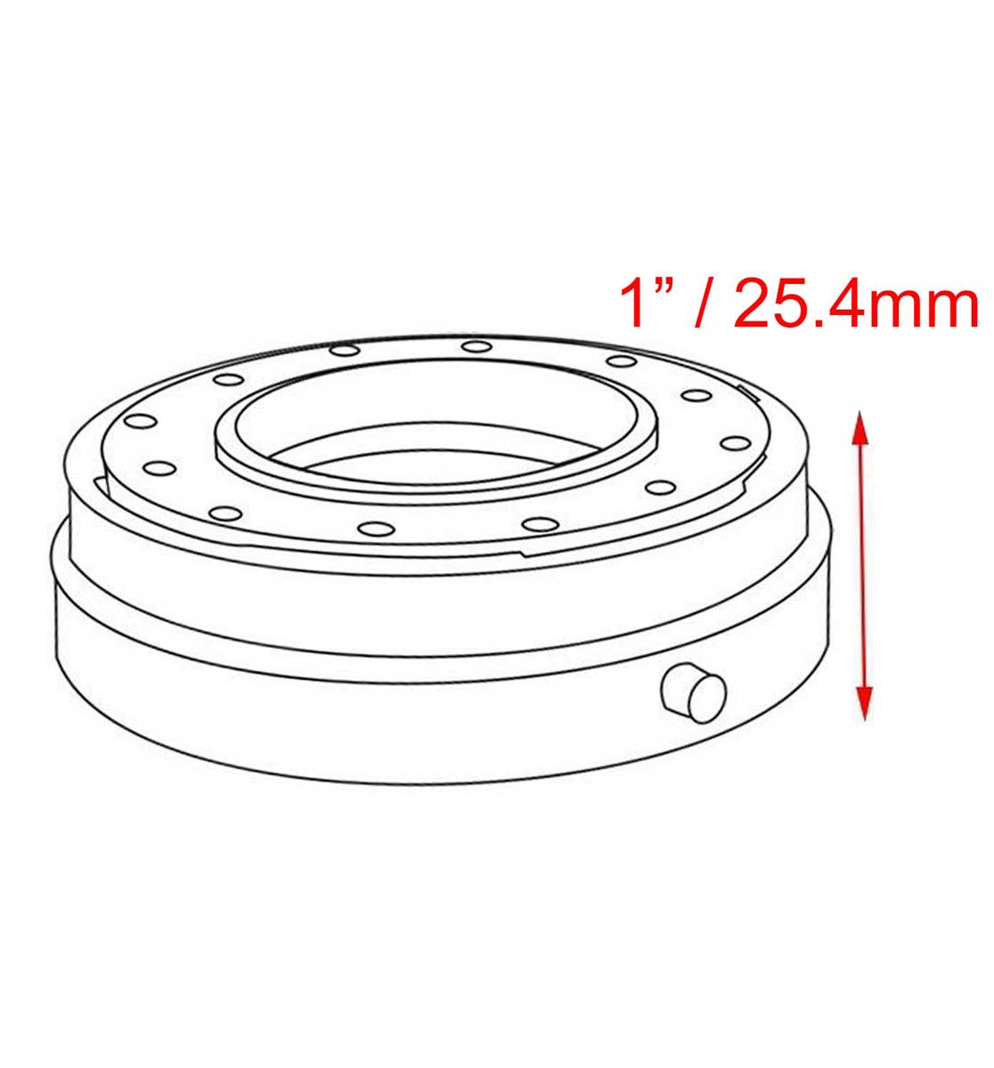 Thin Quick Release Steering Hub - 1" / 25.4mm Depth