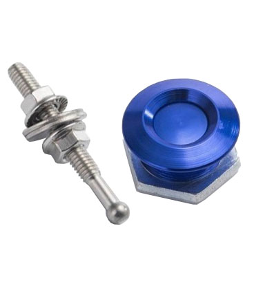 Quick Latch Mini Latch Fastener 1.25" diam x 54mm stud | Blue