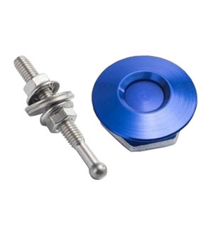 Quick Latch Mini Latch Fastener 1.25&quot; diam x 54mm stud | Blue