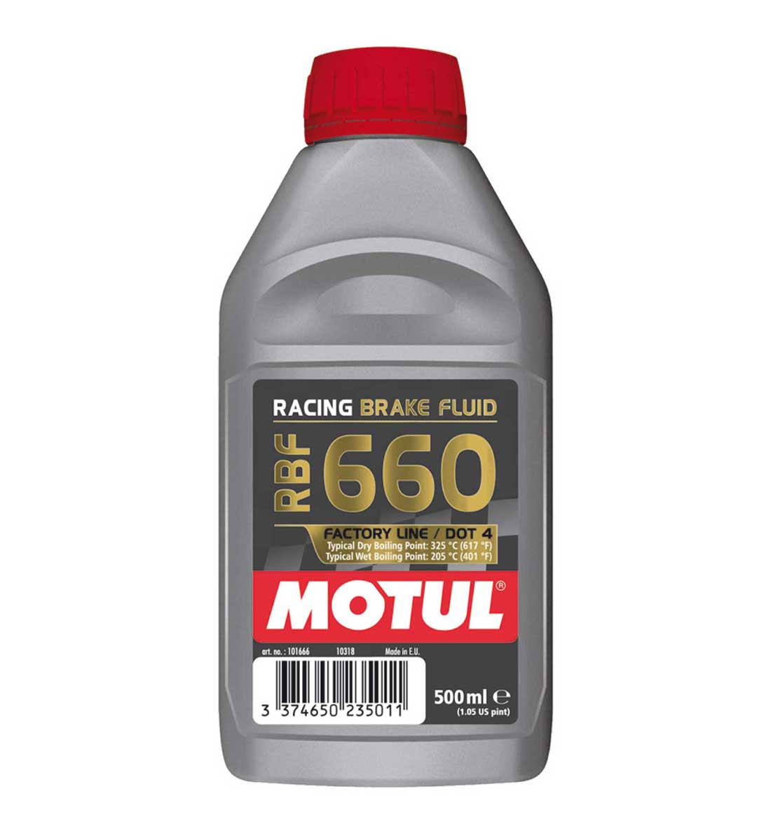 Motul RBF 660 Factory Fully Synthetic DOT 4 Racing Brake & Clutch Fluid - 500ml