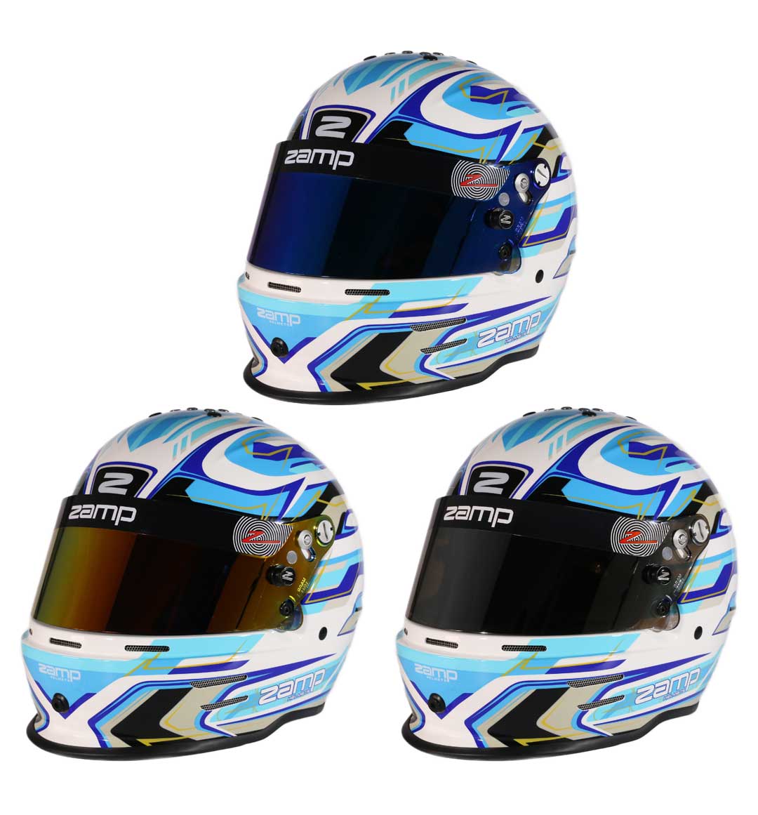 Zamp RZ 42 Youth Helmet CMR2016 - White/Blue