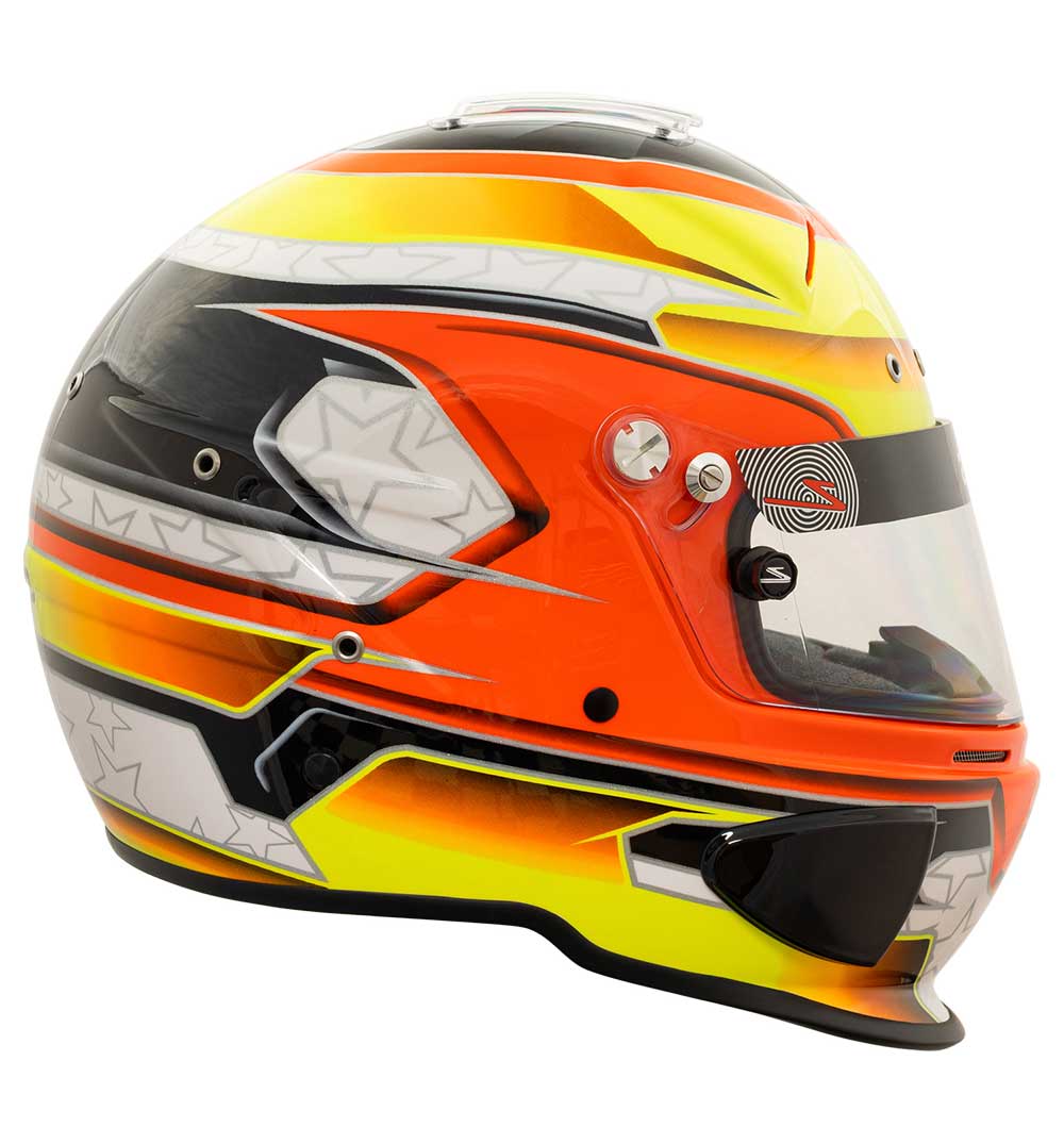Zamp RZ 70E Helmet FIA 8859-2015 SA2020 - Orange/Yellow