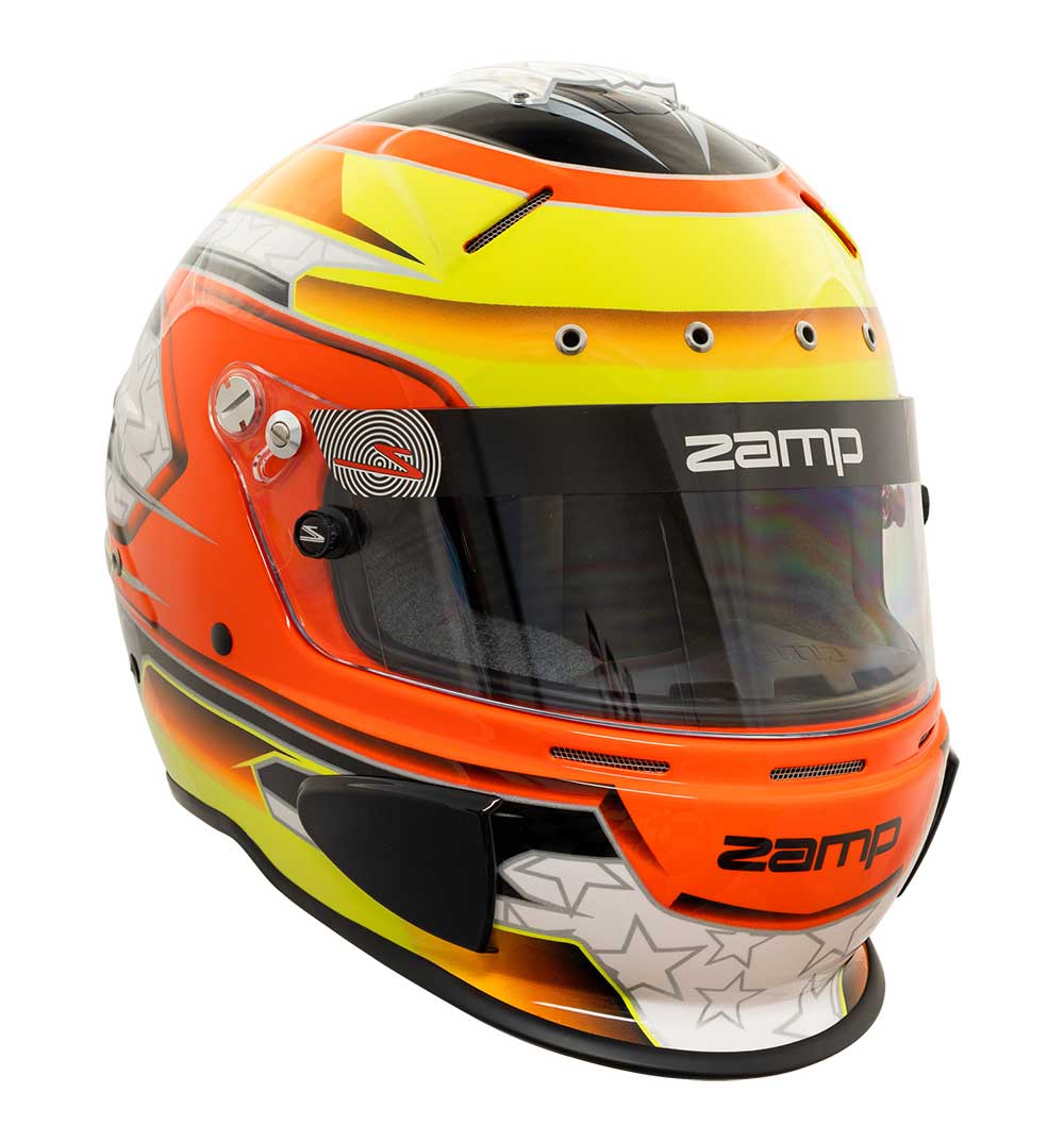 Zamp RZ 70E Helmet FIA 8859-2015 SA2020 - Orange/Yellow