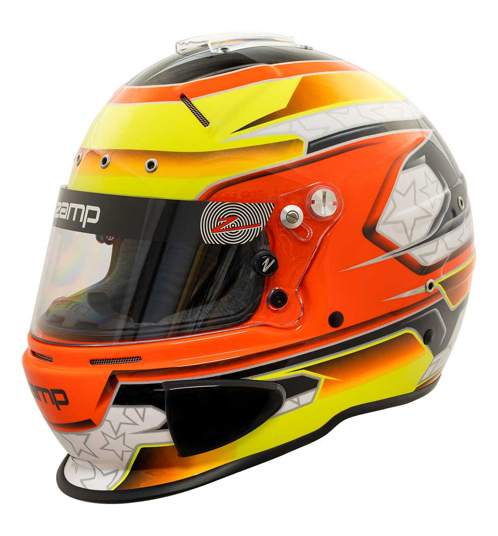 Zamp RZ 70E Helmet FIA 8859-2015 SA2020 - Orange/Yellow