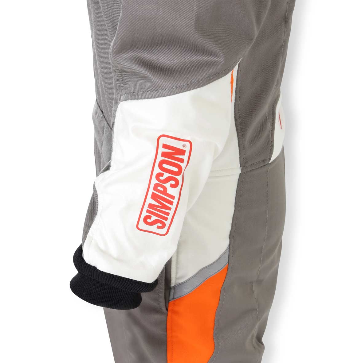 Simpson Airspeed Race Suit - Alloy/Orange/White