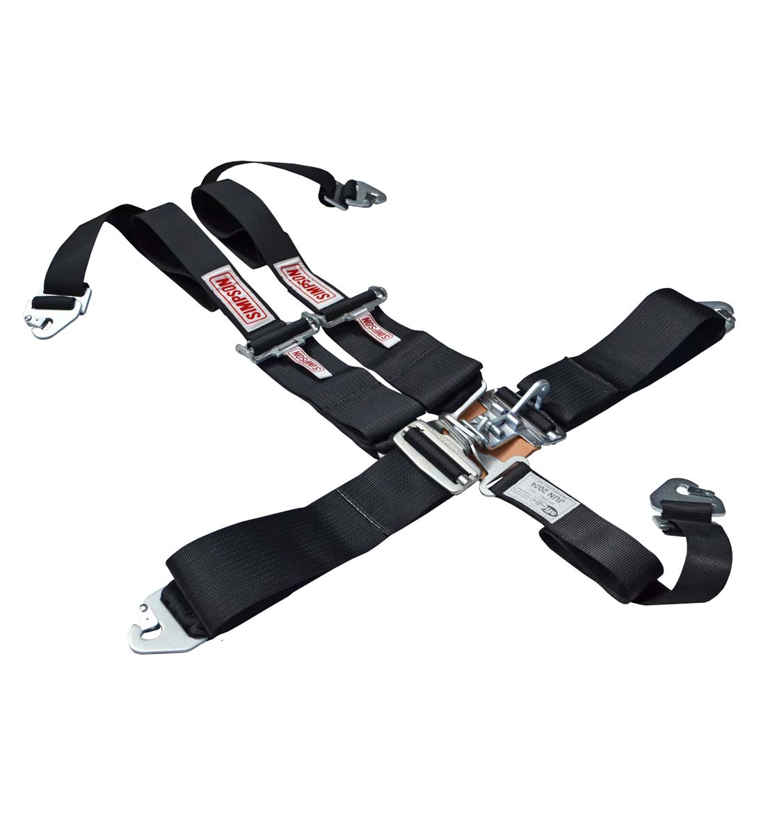 Simpson Racing Latch F/X Race Harness - 3" to 2" Black