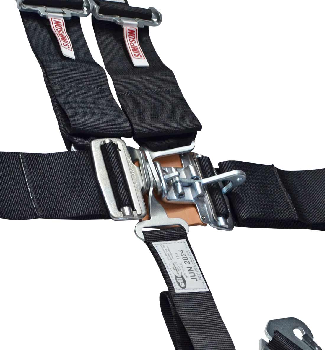 Simpson Racing Latch F/X Race Harness - 3" to 2" Black