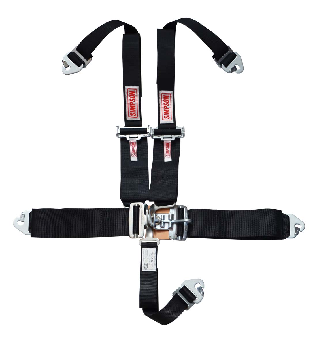 Simpson Racing Latch F/X Race Harness - 3" to 2" Black