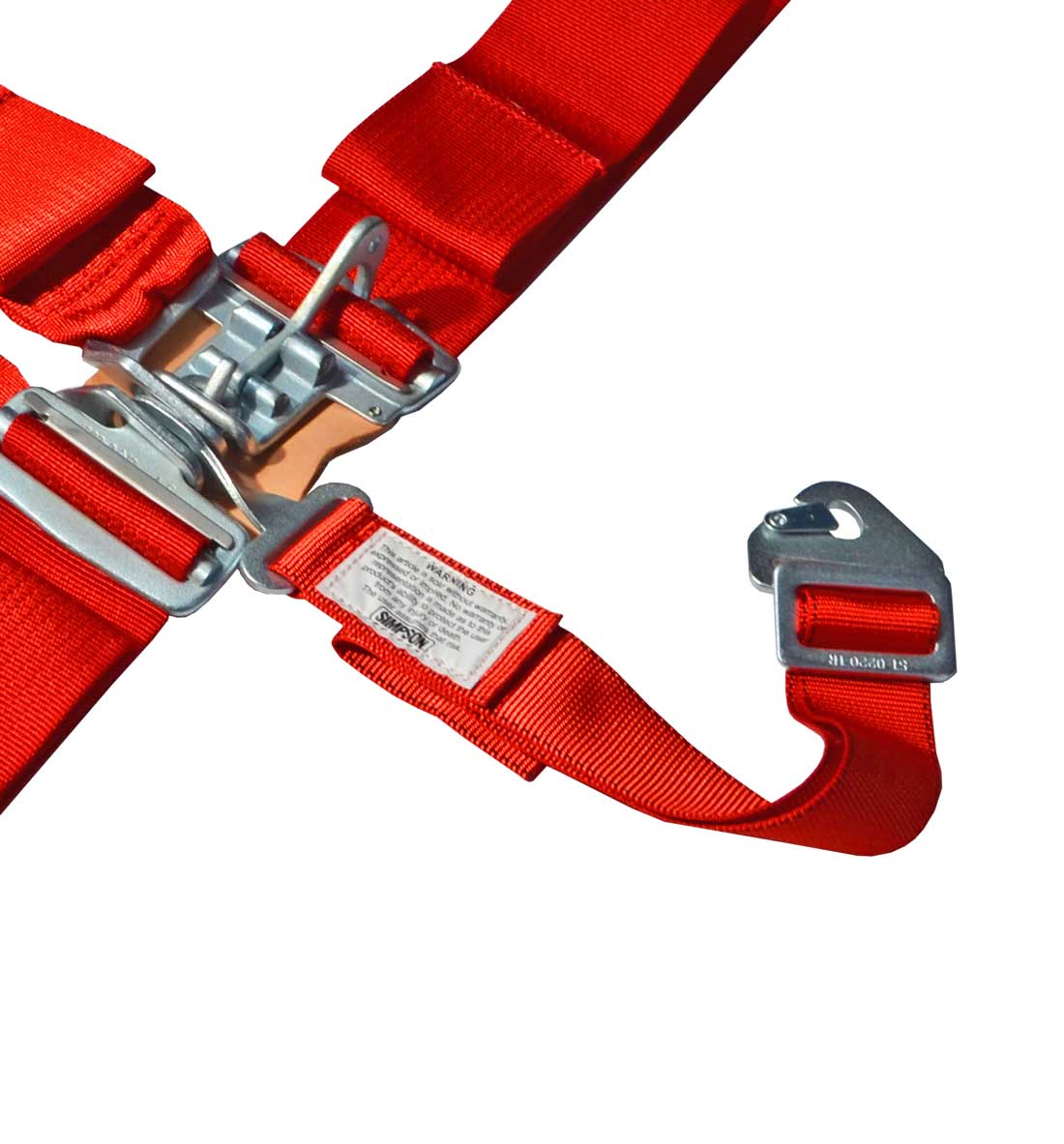 Simpson Racing Latch F/X Race Harness - 3" Red