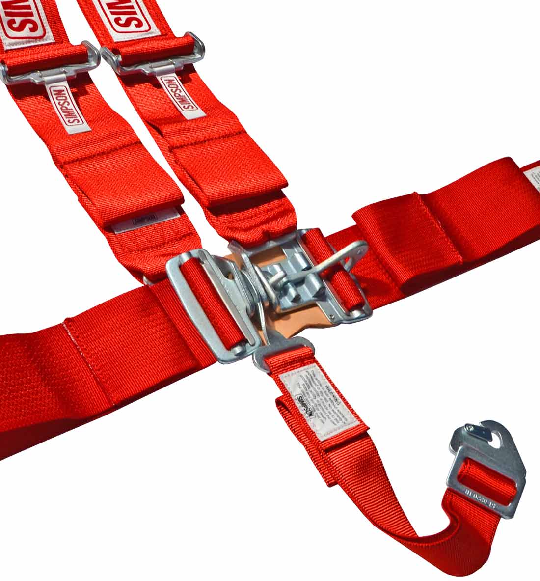 Simpson Racing Latch F/X Race Harness - 3" Red