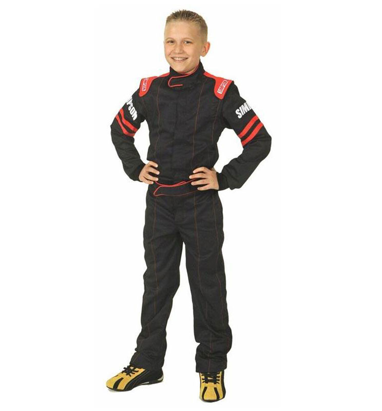 Simpson Youth Legend II Suit - Black/Red