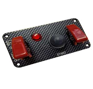 Ignition Switch Panel - Flip Switch &amp; Rubber Push Button