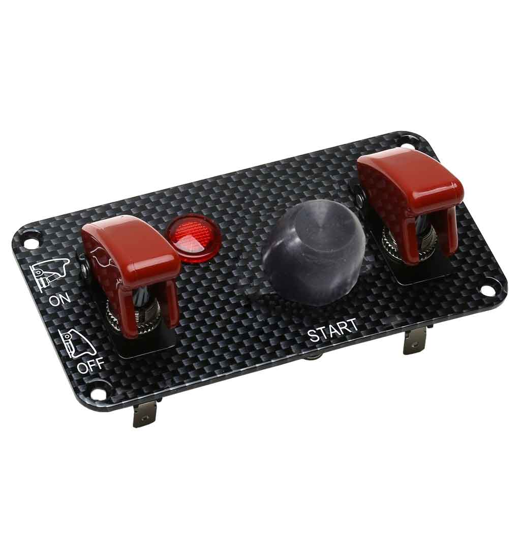 Ignition Switch Panel - Flip Switch &amp; Rubber Push Button
