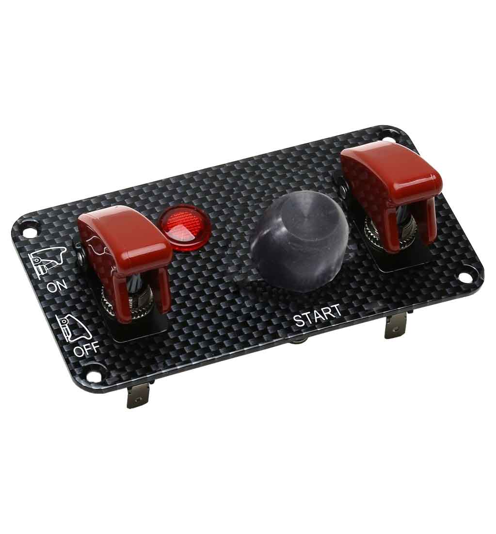 Ignition Switch Panel - Flip Switch & Rubber Push Button