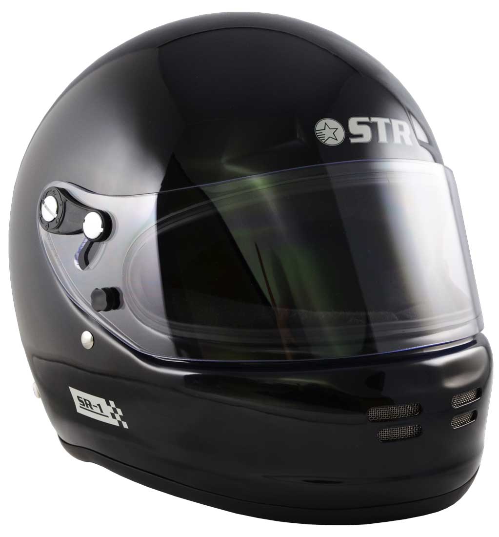 STR SR1 Helmet FIA Approved SA2015 Gloss Black XL