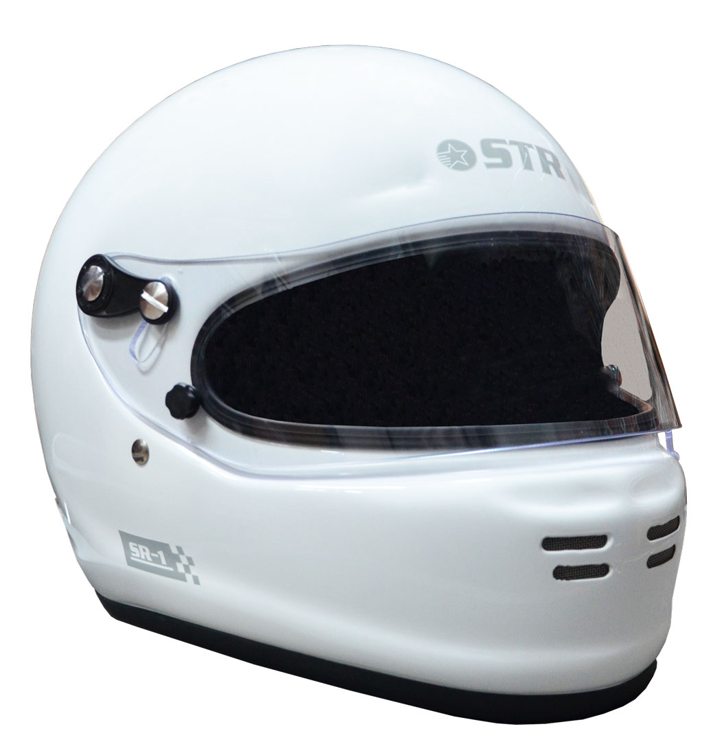 STR 'SR1' Helmet FIA Approved SA2015 Gloss White S STR